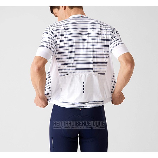 2019 Fahrradbekleidung La Passione Stripe Wei Trikot Kurzarm und Tragerhose - zum Schließen ins Bild klicken